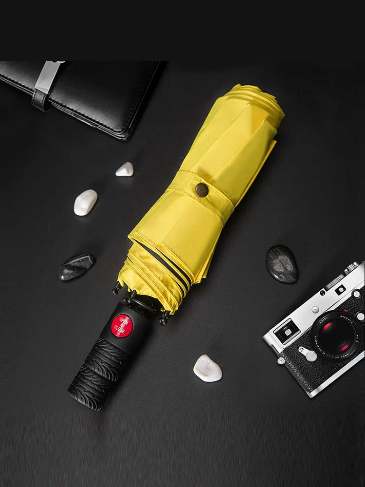 8-Bone Windproof Automatic Folding Umbrella – UV Sunblock Travel Umbrella for Men, Business Style