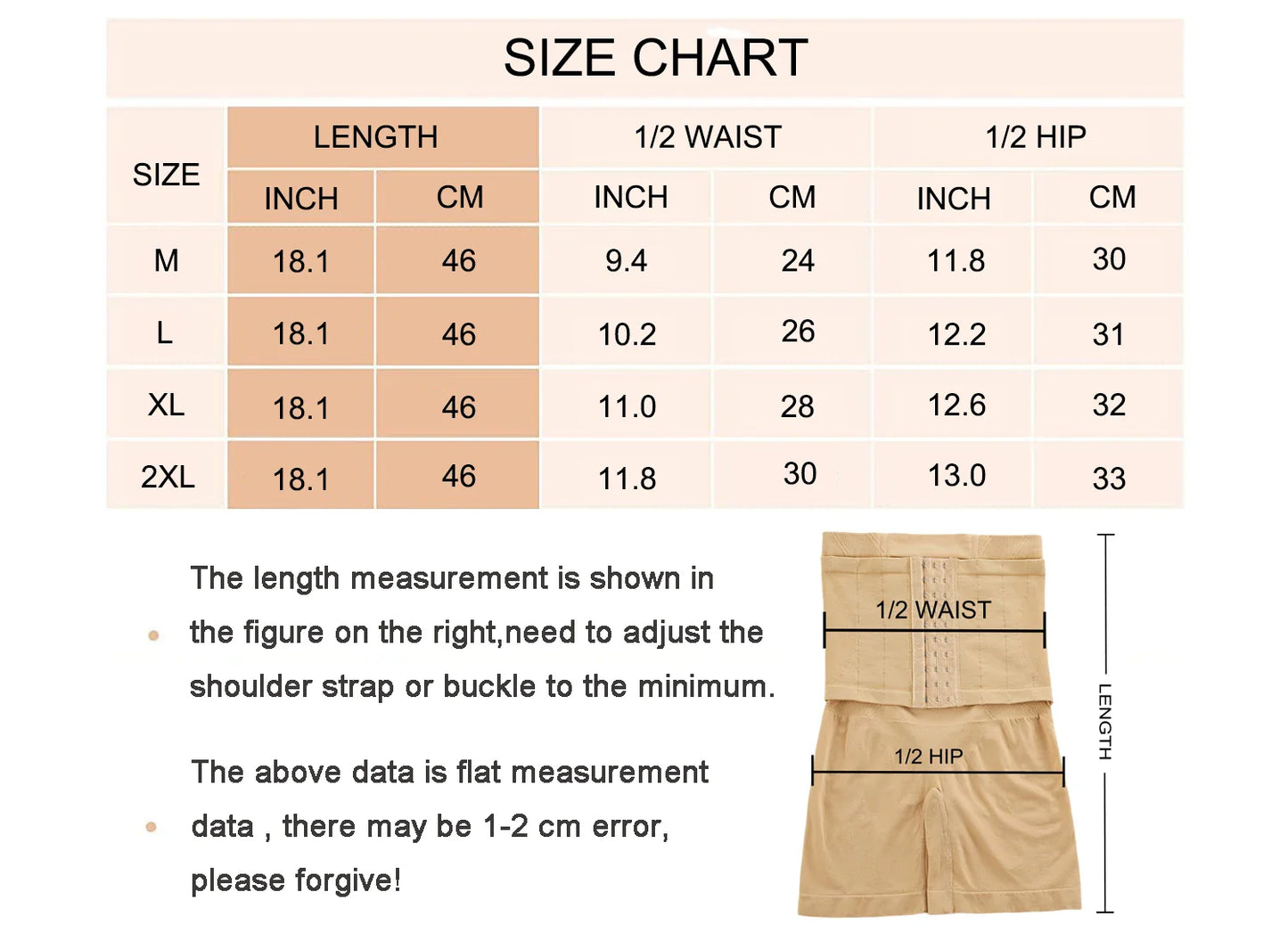 Women’s High Waist Firm Tummy Control Shapewear – Hook Body Shaper Shorts with Butt Lifter Slimming Fajas