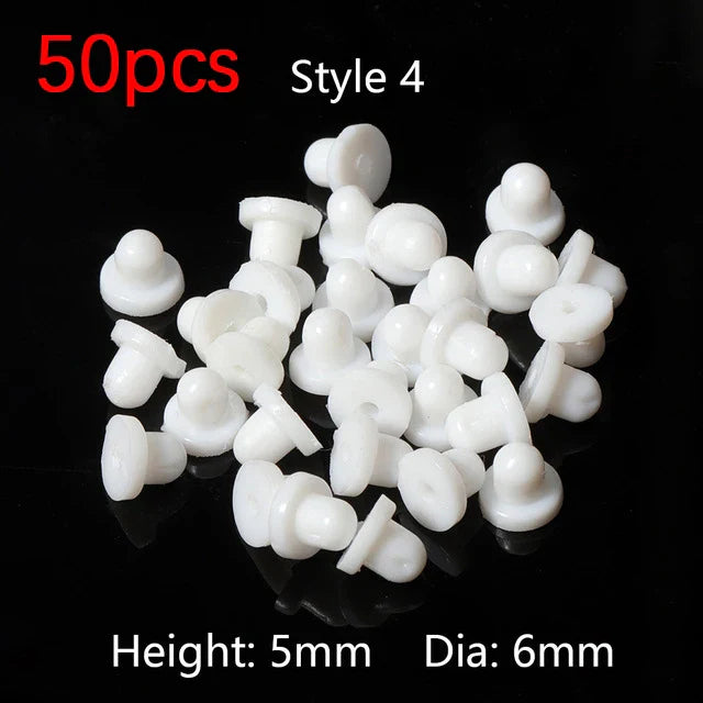 100-200PCS Rubber Earring Backs & Fishhook Ear Stoppers for Jewelry Making and DIY Earring Repairs