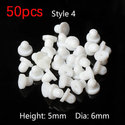100-200PCS Rubber Earring Backs & Fishhook Ear Stoppers for Jewelry Making and DIY Earring Repairs