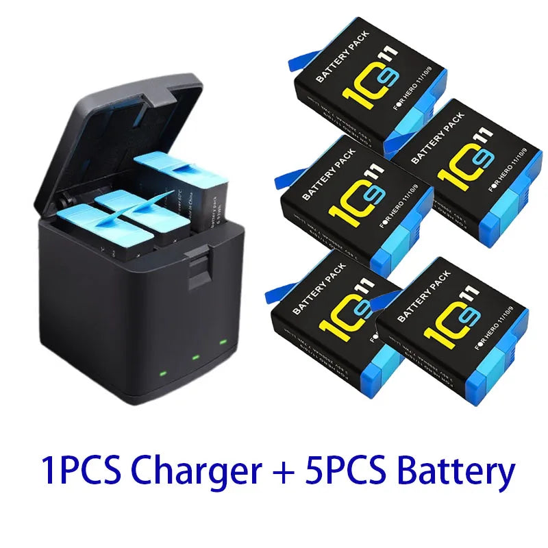 2000mAh Rechargeable Battery for GoPro Hero 11/10/9 — Li-ion Camera Battery Pack