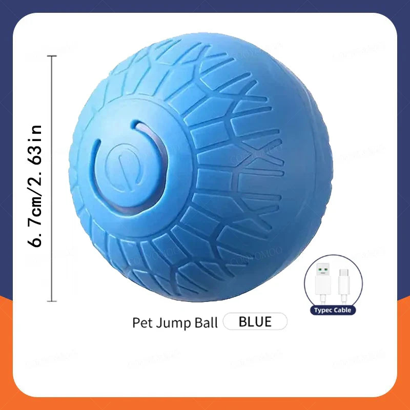 Smart Interactive Dog Toy Ball – USB Rechargeable Automatic Rolling & Bouncing Chew Toy for Puppies to Large Dogs