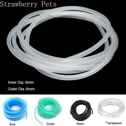 Silicon Aquarium Oxygen Pump Hose - 4x6mm, 1m/3m/5m/10m, Food Grade Tube for Fish Tank & Pond