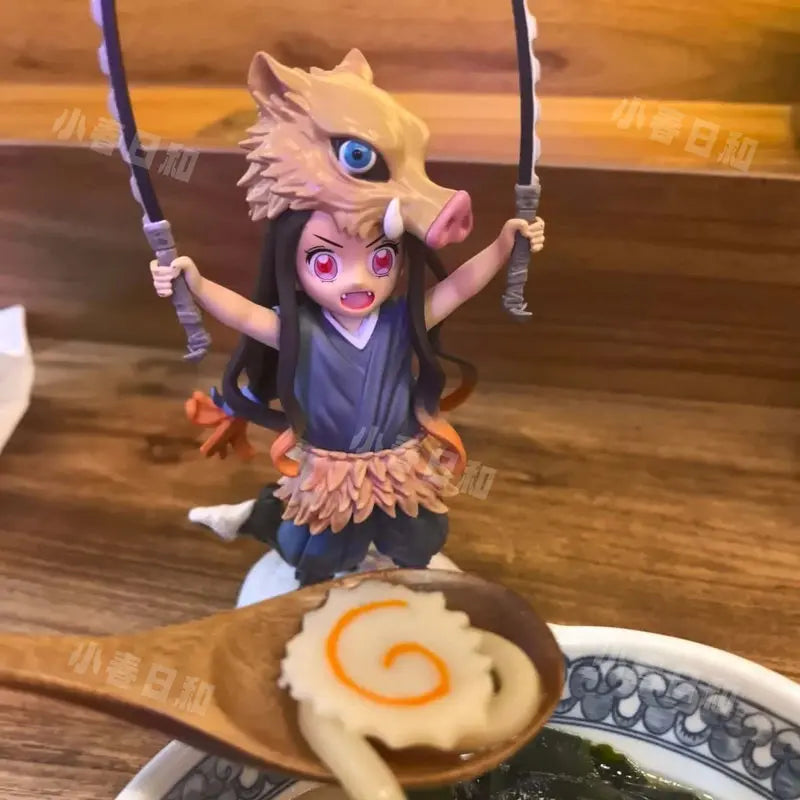 20cm Demon Slayer Anime Figure — Kamado Nezuko & Inosuke PVC Collectible Statue Toy Gift