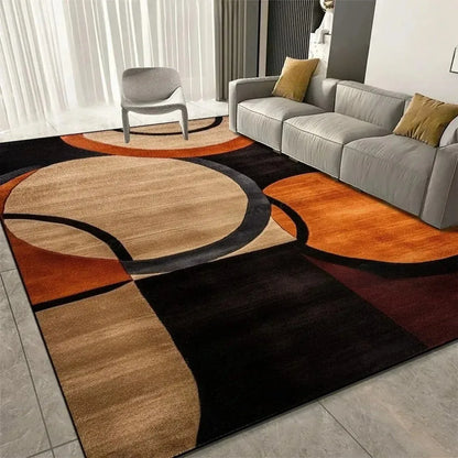 Modern Abstract Curve Rug - Non-Slip Geometric Area Carpet for Living Room and Bedroom