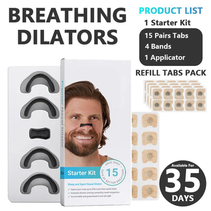 Anti-Snoring Sleep Mouth Tape & Nasal Breathing Dilators Kit – Improve Sleep Quality, Snoring Solution for Men