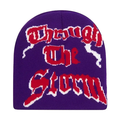 Y2K Letter Knitted Beanie Cap – Unisex Winter Autumn Warm Ski Skullcap, Hip Hop Streetwear Ear Cover Hat for Men & Women
