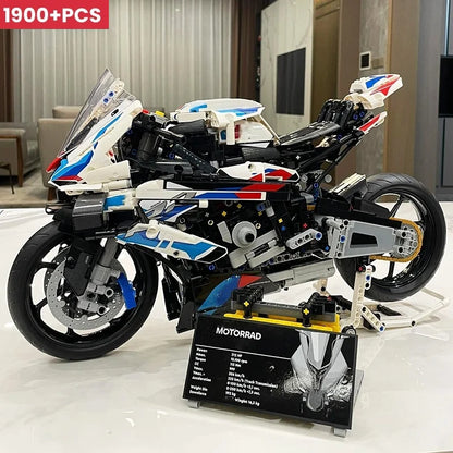 New Motorcycle Building Blocks – Simulation Model, Assembly Decoration Toy for Boys, Educational Creature Gift