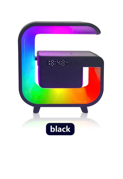 Multifunction Wireless Charger Pad — Stand, Speaker, TF Card, RGB Night Light, Fast Charging Station for iPhone 16/15, Samsung, Xiaomi, Huawei