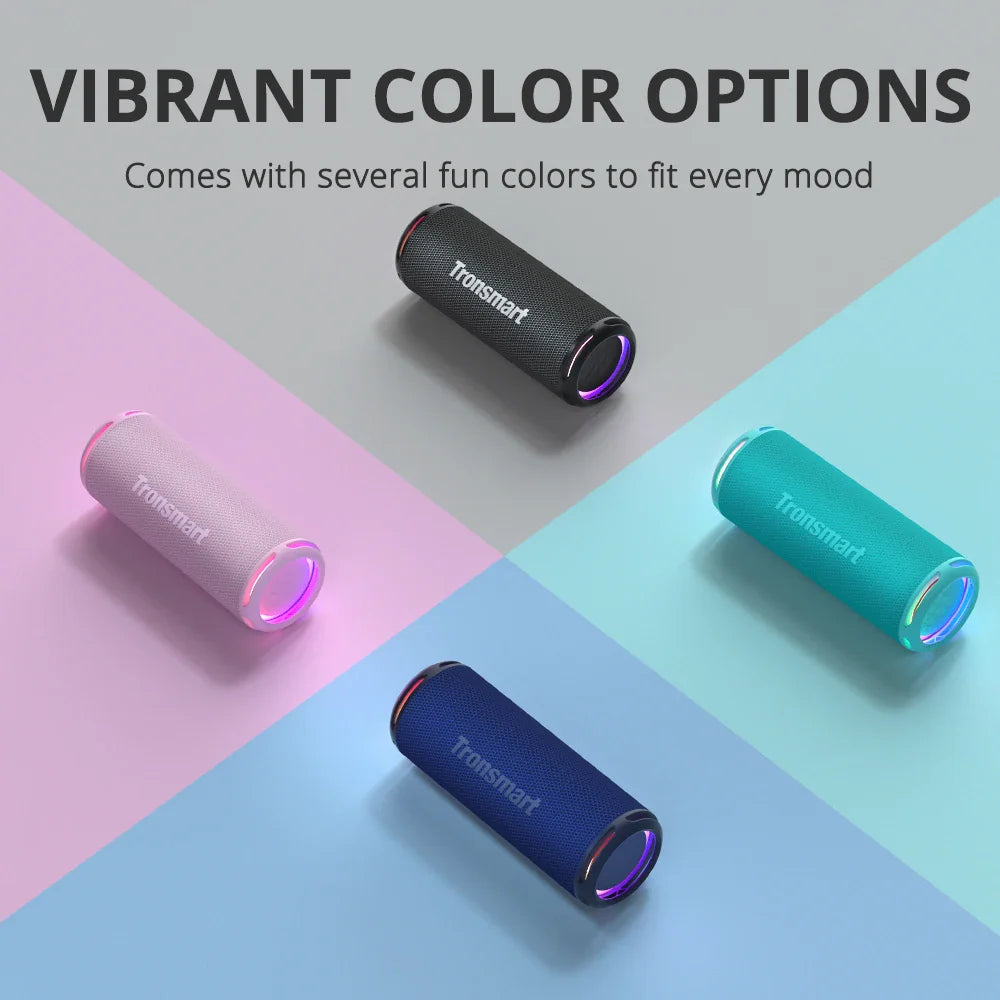 Tronsmart T7 Lite Bluetooth Speaker – Enhanced Bass, 24H Playtime, APP Control, IPX7 Waterproof Portable Speaker for Camping