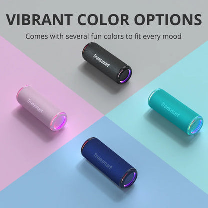 Tronsmart T7 Lite Bluetooth Speaker – Enhanced Bass, 24H Playtime, APP Control, IPX7 Waterproof Portable Speaker for Camping