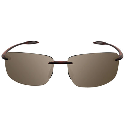 JULI Polarized Classic Sports Rimless Sunglasses – Ultralight Rectangle Frame for Men, Ideal for Fishing, Driving, UV400 Protection, Model MJ8009