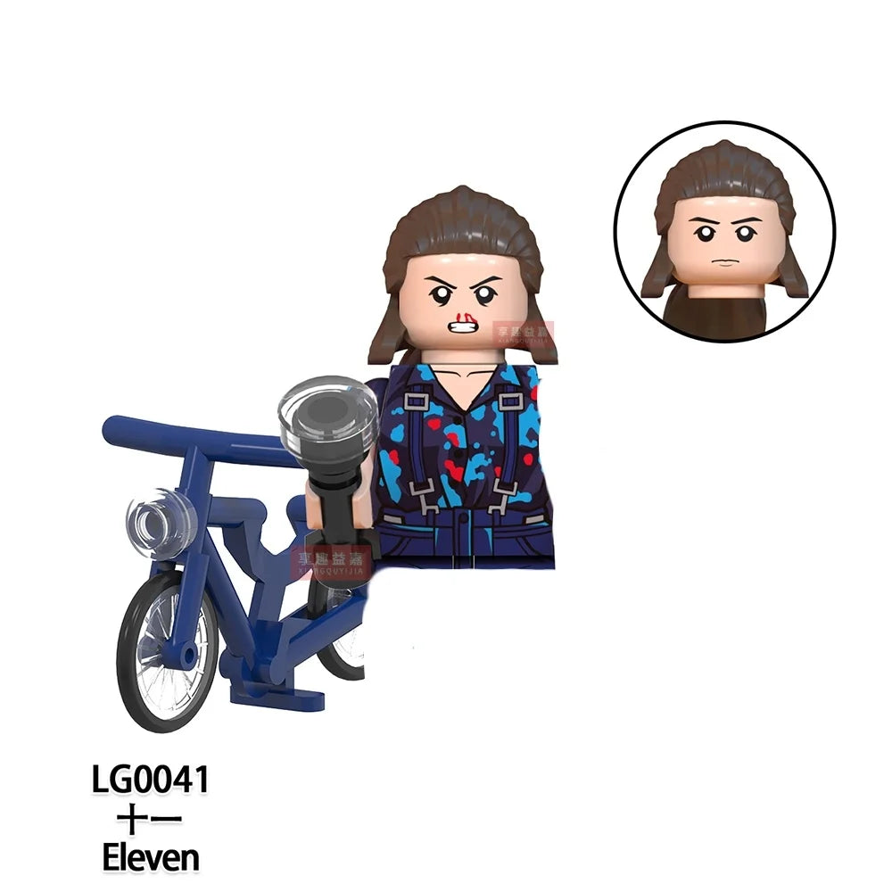 The Terrible Movie Upside-Down Model Building Block Set – Dustin, Mike, Lucas & Eleven Action Figures Toy for Kids