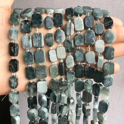 Natural Gemstone Rectangle Beads - 8x12mm Amethyst Citrine Lapis Lazuli Spacer Beads for DIY Jewelry Making & Bracelets