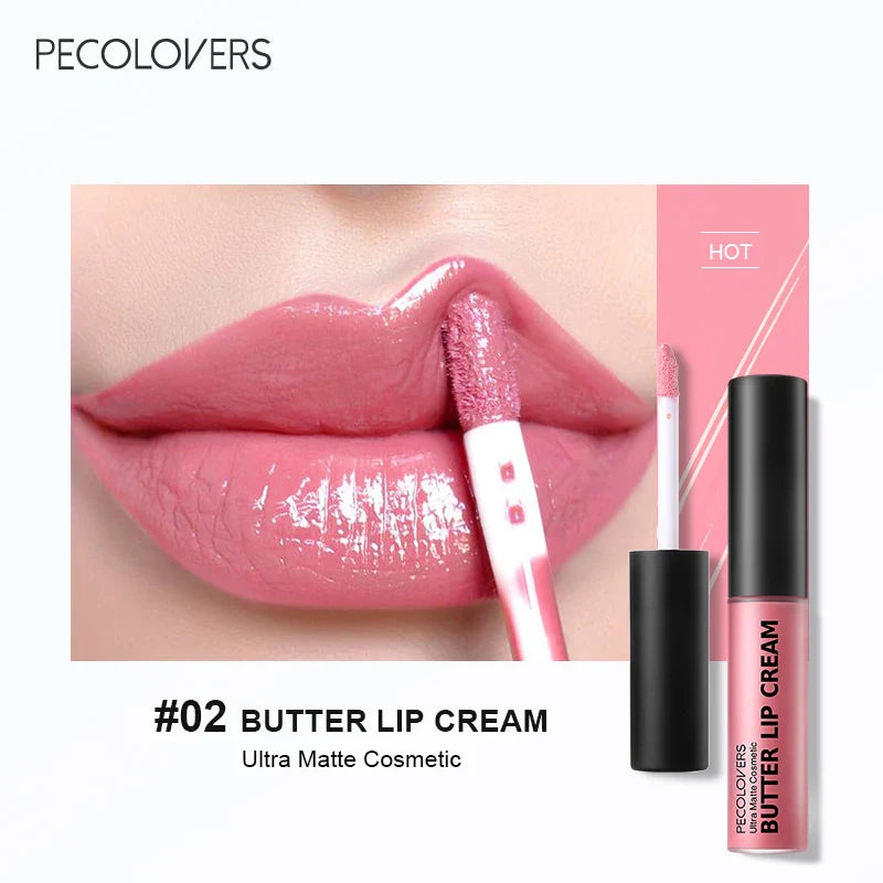 Butter Silky Hydrating Lip Gloss – Long-Lasting Liquid Lipstick in Pink & Red Tones