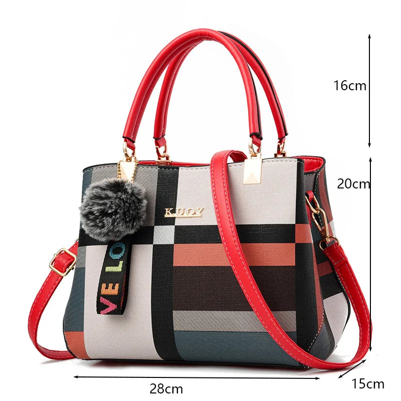 PU Leather Casual Crossbody Bag for Women - Luxury Designer Tote Handbag, Large Capacity Travel Shoulder Sac