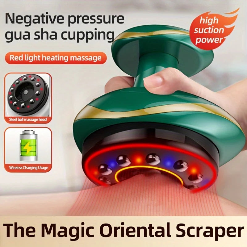 Electric Meridian Massage Brush – Full Body Cupping & Scraping Massager for Abdomen & Back Relief at Home