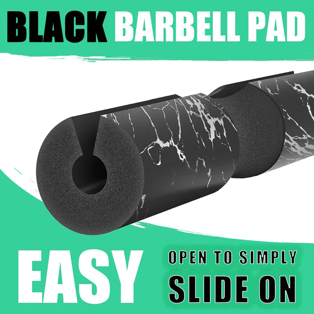 Barbell Pad for Squats: Neck and Shoulder Protective Support for Lunges, Hip Thrusts - Fits Standard and Olympic Bars - Weight Lifting Training Essential