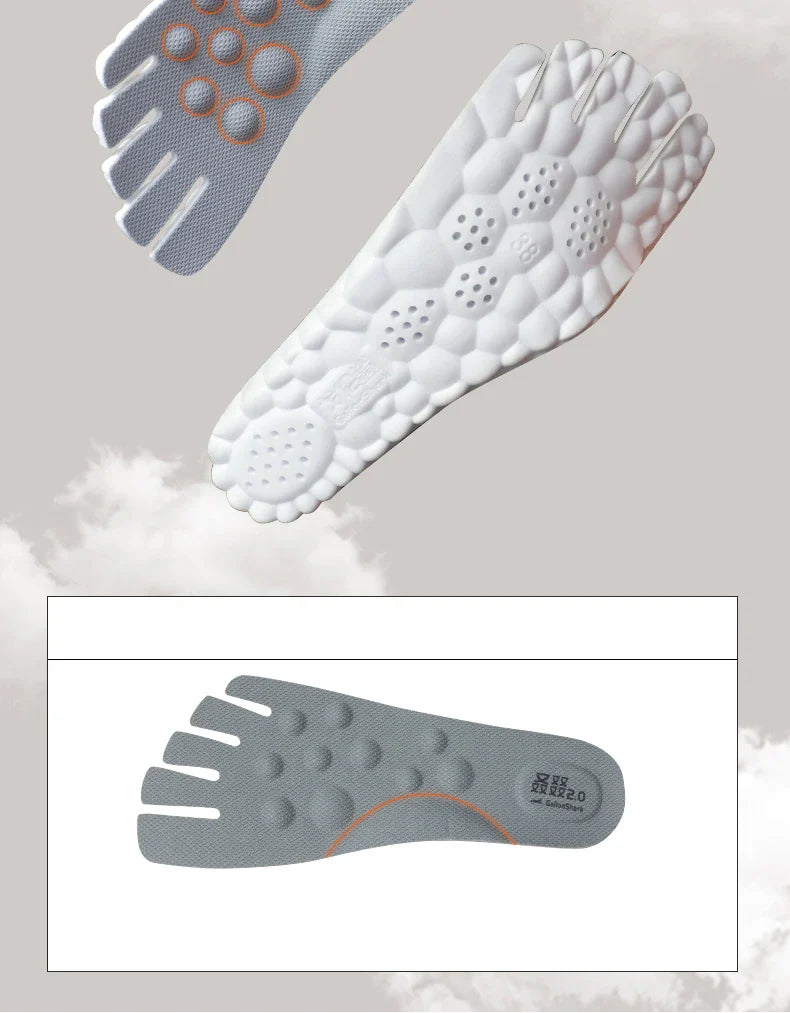 Gallonshark Five-Finger Split Toe Shoes – Lace-Up, Anti-Slip, Silent Soft Sole for Indoor Sports, Fitness, Yoga & Skipping Rope
