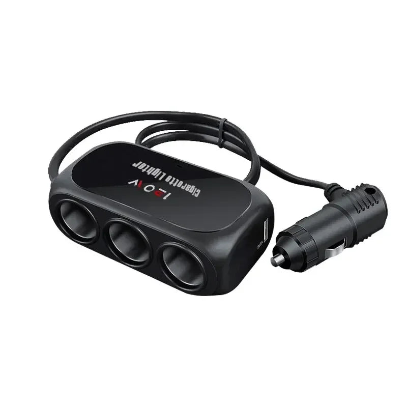 Dual USB Car Charger – Multi-Function Power Adapter Plug for 3 Devices