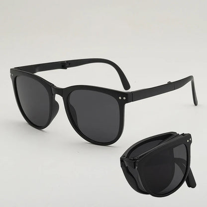 UV400 Polarized Folding Sunglasses – Anti-UV Oval Frame for Men & Women