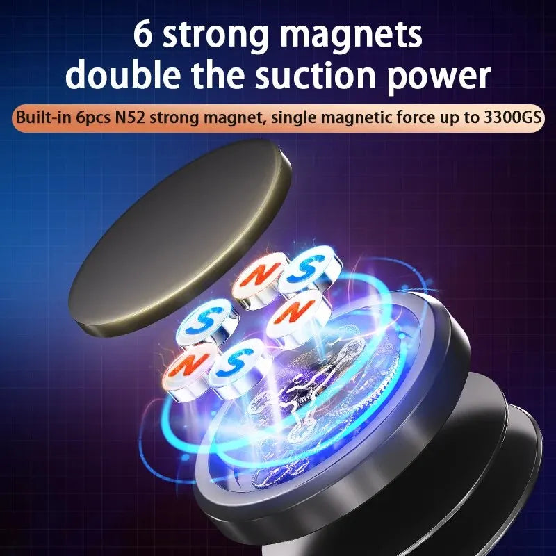 Gravity-Defying Magnetic Car Phone Holder Mount - Secure Suction Support Bracket for All Phones, GPS - No Gravity, No Worries!