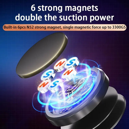 Gravity-Defying Magnetic Car Phone Holder Mount - Secure Suction Support Bracket for All Phones, GPS - No Gravity, No Worries!