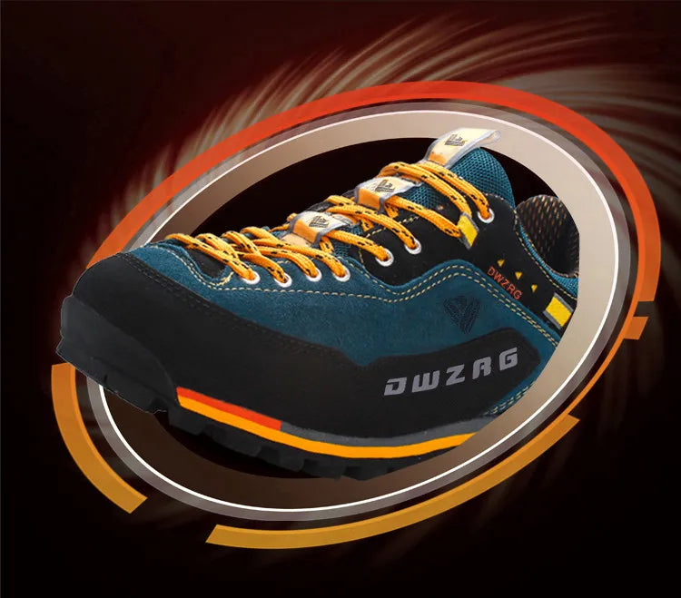 Men's Waterproof Hiking Shoes - Anti-Collision Climbing Shoes, Fashion Outdoor Casual Lace-Up Sneakers