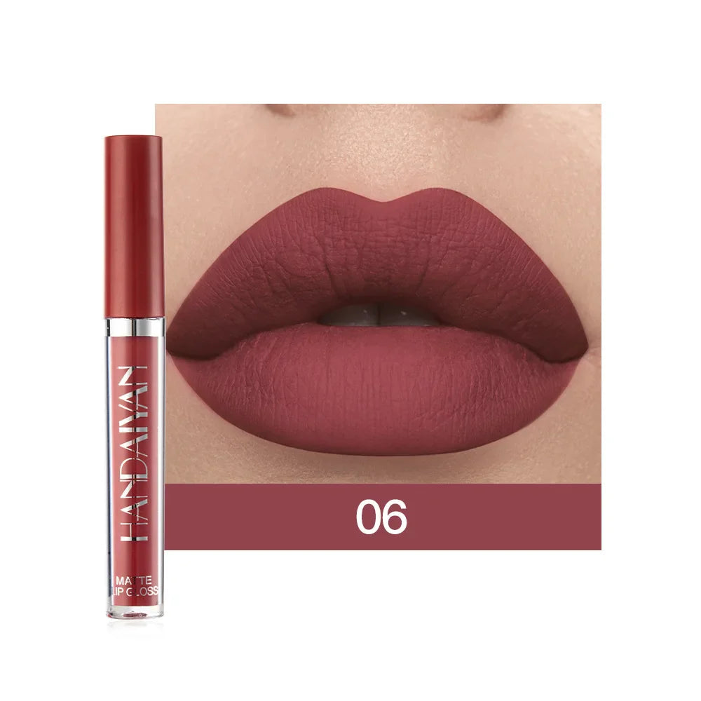 HANDAIYAN 6-Piece Matte Lipstick Set – Waterproof, Long-Lasting, Non-Stick Cup Korean Makeup for Women