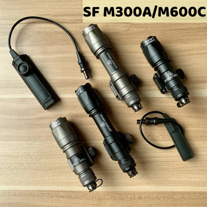 Tactical Surefire M300/M600B/M600C Gun Light – Rifle & Pistol Scout Flashlight, Picatinny Rail Mount, Hunting Torch