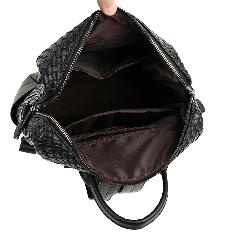 Luxury Women's Designer Backpack - High-Quality Leather, Large Capacity, Multifunctional Travel Mochila for Girls
