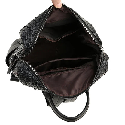 Luxury Women's Designer Backpack - High-Quality Leather, Large Capacity, Multifunctional Travel Mochila for Girls