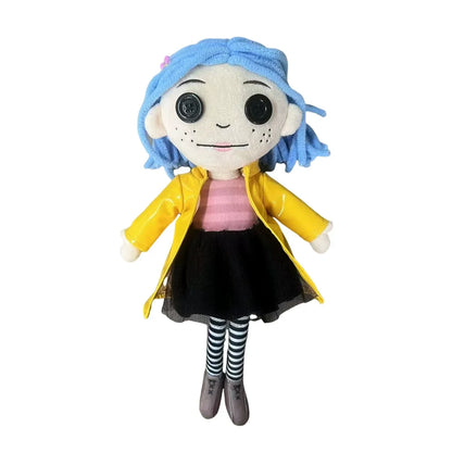 28cm Coraline Plush Toy – Kawaii Cartoon Figure, Soft Pillow Doll for Kids, Collectible & Birthday Gift