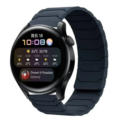 22mm Magnetic Silicone Watch Strap – Replacement Sport Wristband for OnePlus Watch 3/2R/2 & OPPO Watch X/X2/4 Pro 46mm Band