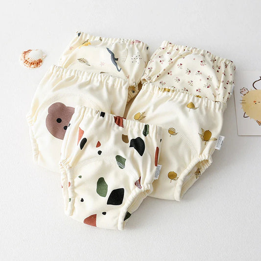 Baby Training Pants – Washable Cotton Diaper Underwear with Cute Patterns, Breathable Summer Learning Trousers