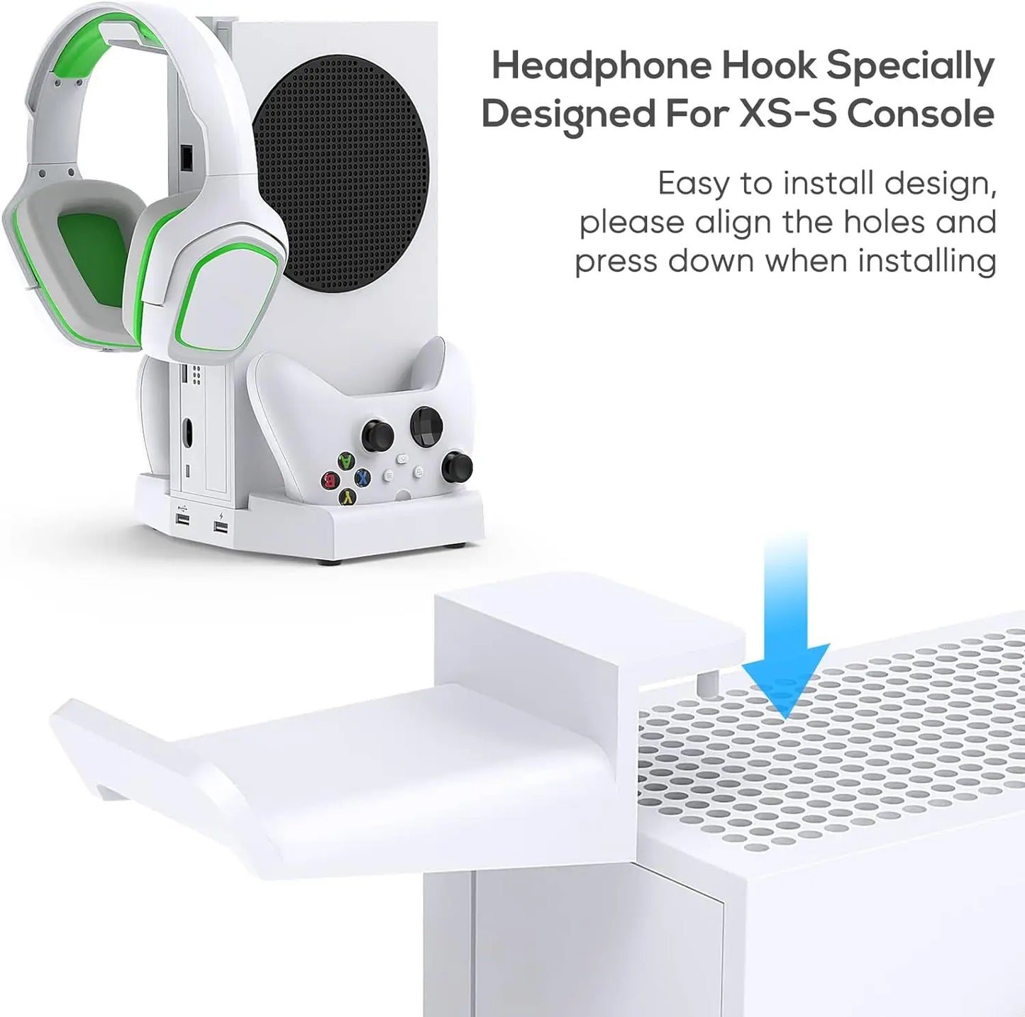 IPEGA Cooling Stand for Xbox Series S – Dual Charging Station Dock with Adjustable 3-Level Wind Cooling Fan for Controllers