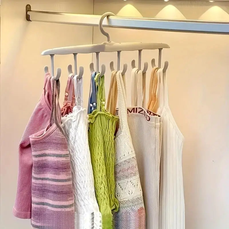 12-Hook Rotating Closet Hanger — Space-Saving Organizer for Ties, Belts, Underwear & Skirts