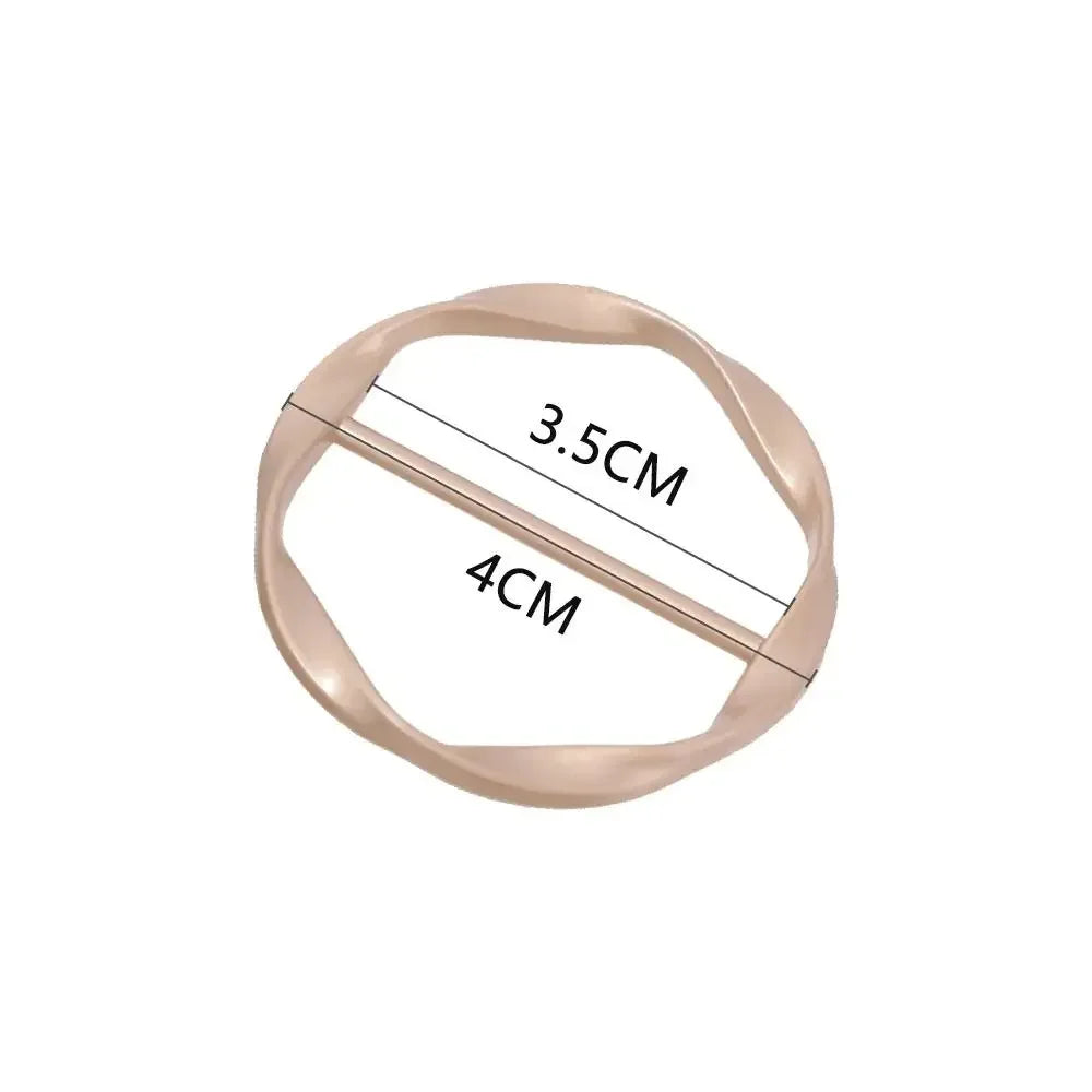 Scarf Buckle & Ring – Shawl, T-Shirt, Waist Clip Brooch, Silk Clasp Fashion Jewelry Accessory