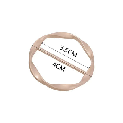 Scarf Buckle & Ring – Shawl, T-Shirt, Waist Clip Brooch, Silk Clasp Fashion Jewelry Accessory