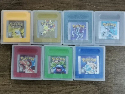 Pokemon 16-Bit Game Cartridge for GBC – Blue, Crystal, Gold, Green, Red, Silver, Yellow Series, USA Version