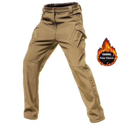 Men’s Fleece Softshell Cargo Pants M–5XL – Winter Outdoor Hiking, Fishing, Climbing & Camping Tactical Trousers