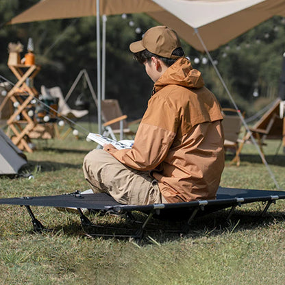 Ultra-Light Folding Camping Bed – Portable Outdoor Tent Cot for Adults, 150KG Capacity, Ideal for Hiking & Travel