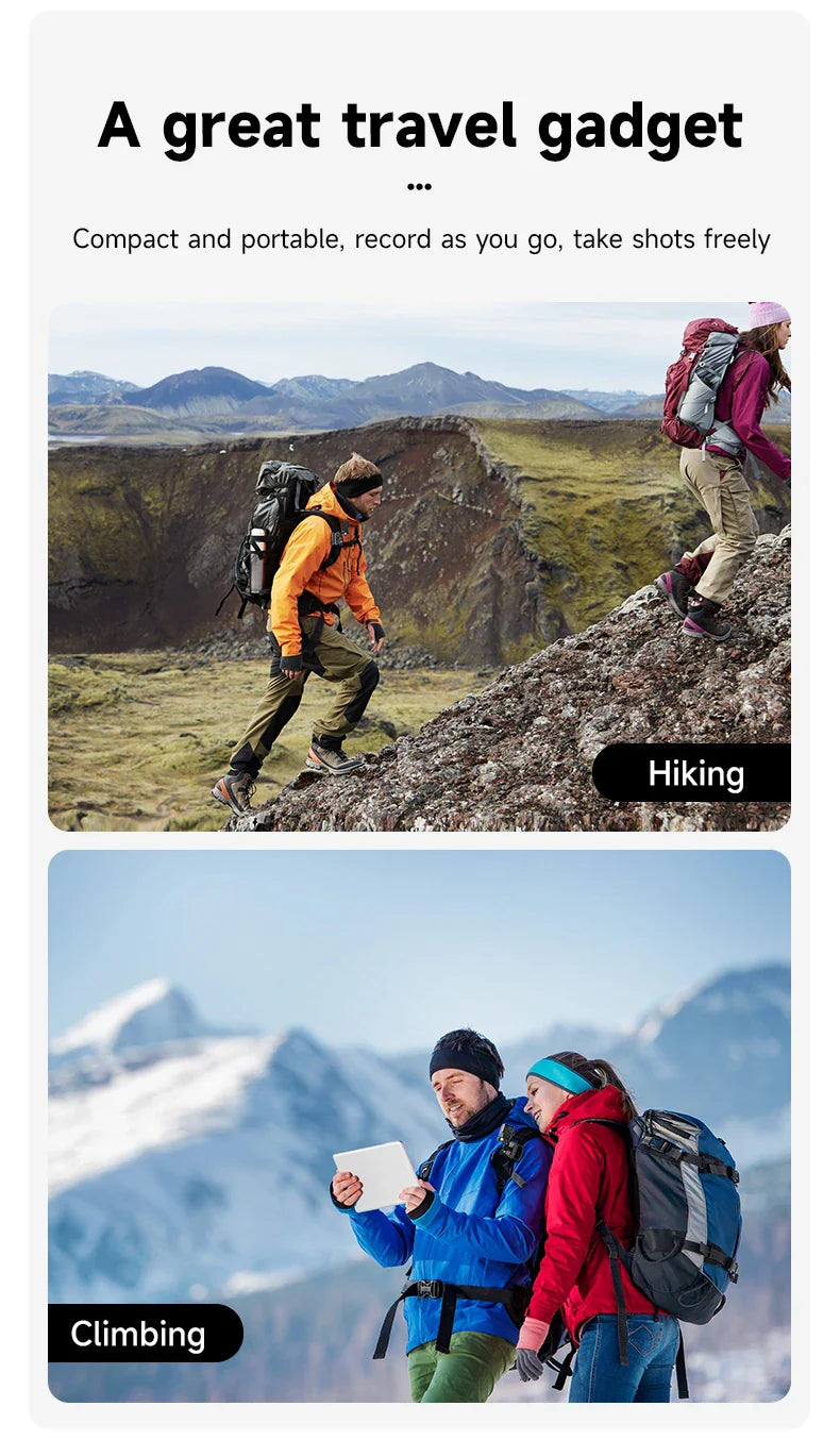 TELESIN 360° Rotating Magnetic Backpack Clip – Mount for GoPro Hero 5-11, Insta360 & DJI Action Camera Accessories