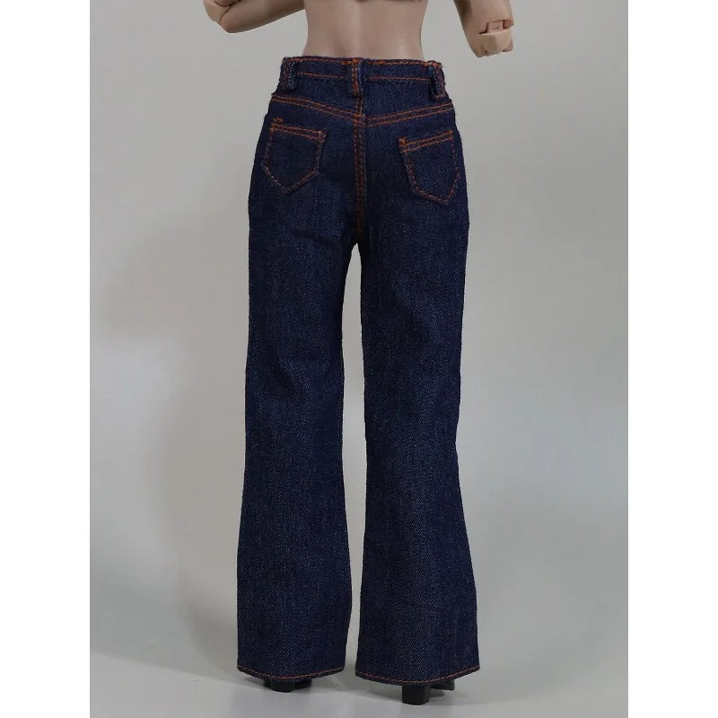 1/6 Scale Female Doll Jeans – Straight-Leg & Wide-Leg Pants for 12" Action Figure Clothes, Doll Accessories