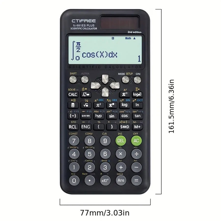 FC-991 ES PLUS Scientific Calculator – 417 Functions Multifunction Exam Calculator for Students | School & College Math Study Tool, Economical Packaging