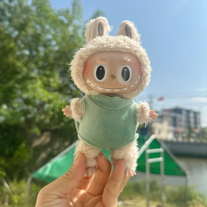 17CM Blind Box Clothes – Macaroon LABUBU Turtle Doll Accessories with Square Leather Shoes