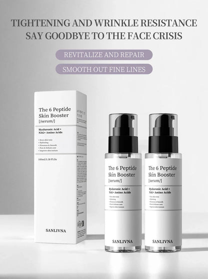 6 Peptide Essence Facial Skin Care Set — Collagen Anti-Aging, Brightening, Moisturizing & Nourishing Treatment