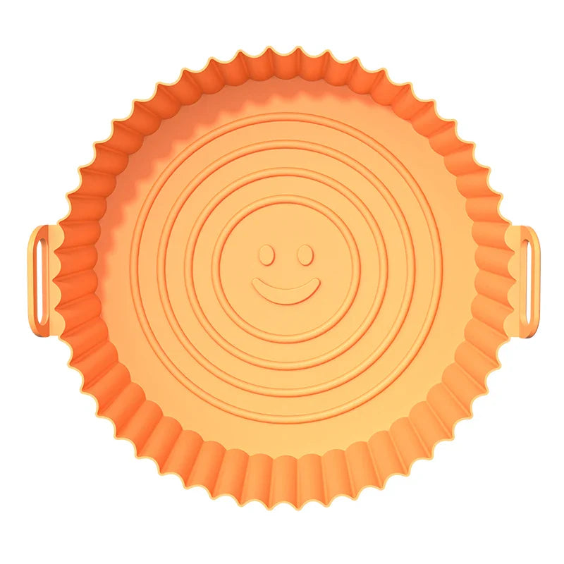 Reusable Silicone Air Fryer Basket & Baking Tray – Non-Stick Mold Liner for Oven, Pizza, Fried Chicken & More