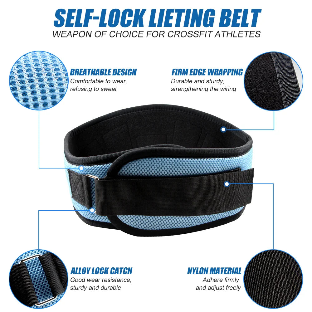Sports Weight Lifting Belt: Core & Lower Back Support for Men and Women - Workout Waist Belt for Fitness - 1 Piece
