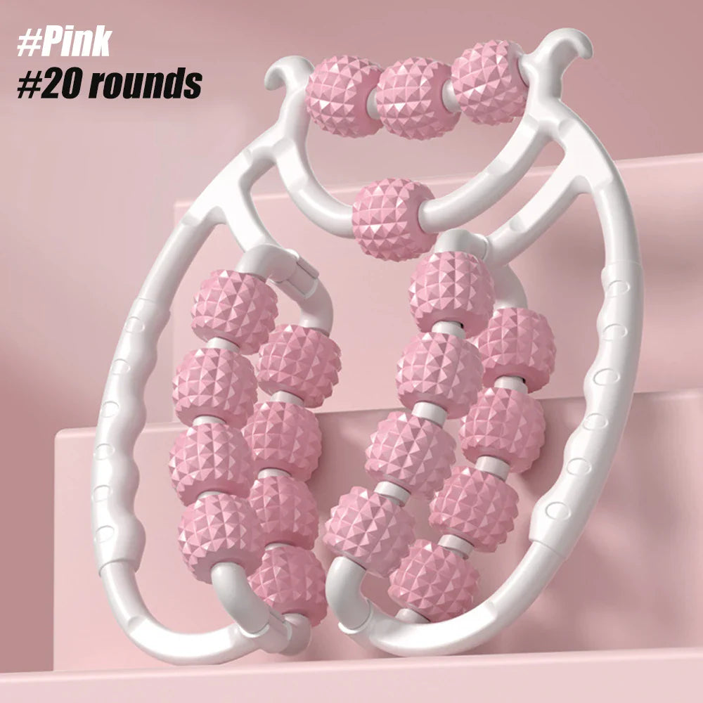Portable Round Massager Roller – Waist, Abdominal & Leg Clip Tool for Cellulite, Stovepipe & Meridian Massage